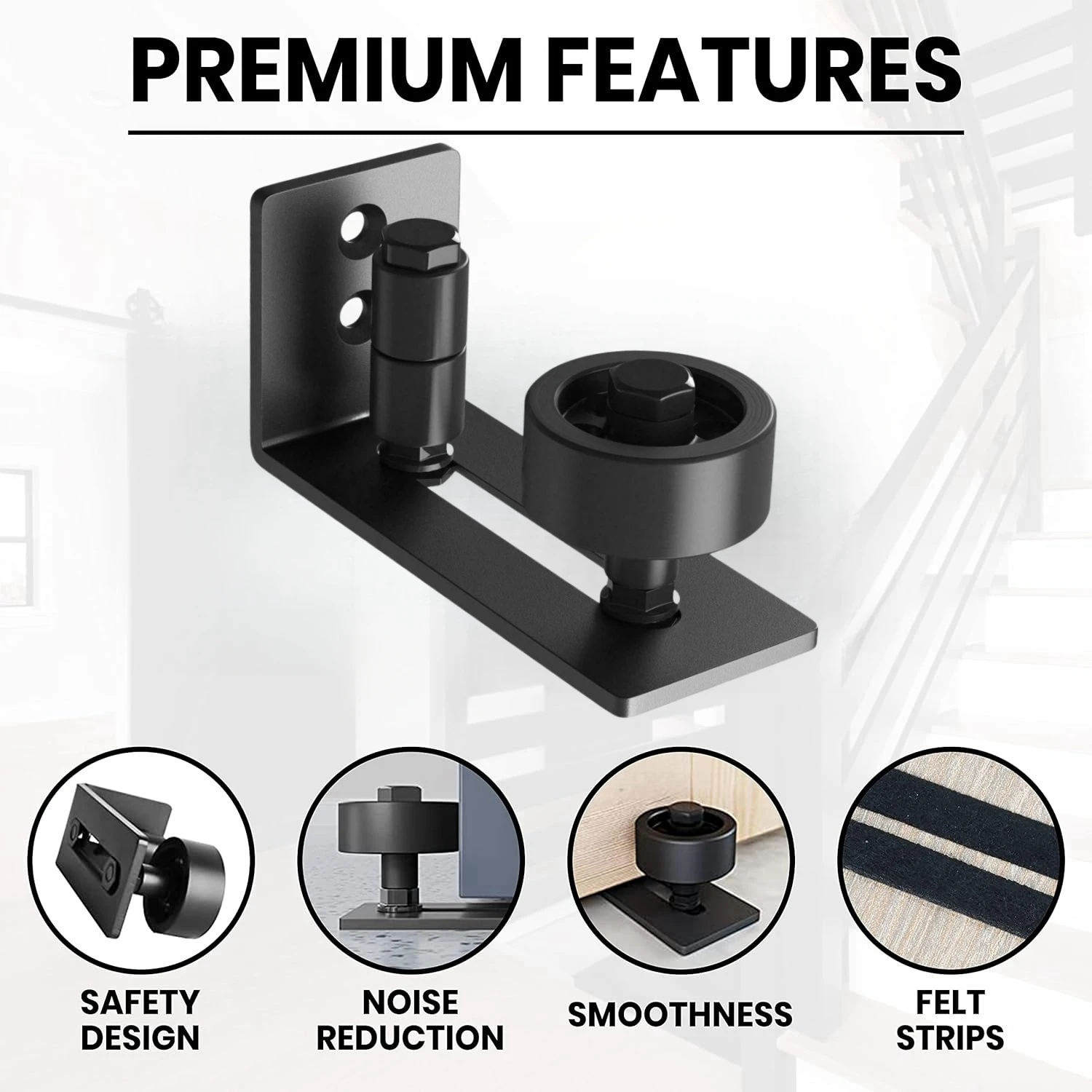 Adjustable Floor Bottom Guide Sliding Barn Door 8 Setup Options for DIYers Flush Design Bottom Flat Stay Roller