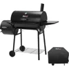 CC1830SC Charcoal Grill Offset Smoker with Cover, 811 Square Inches, Black, Outdoor Camping 1