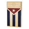 Cuba Gas Lighters Brass Lacquer Cuban Flag Smoking Accessories Tobacco Cigar Cigarette  Men Gift Collections Ding Sound 2