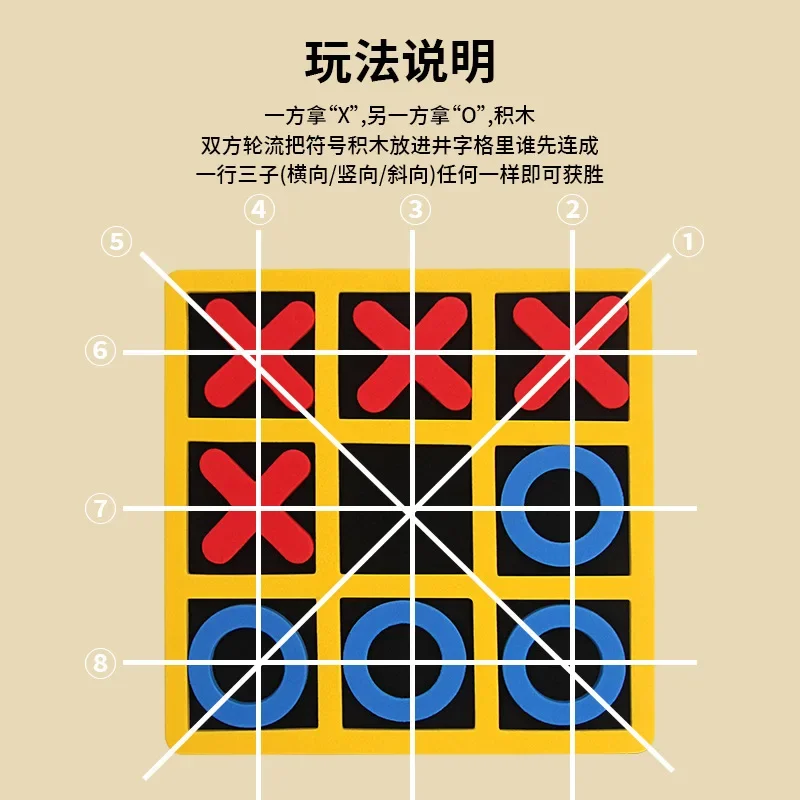 Children's Puzzle Board Game XO Chess Lianlianliankan Multifunctional Two Person Battle Parent-child Interactive Desktop Game 3