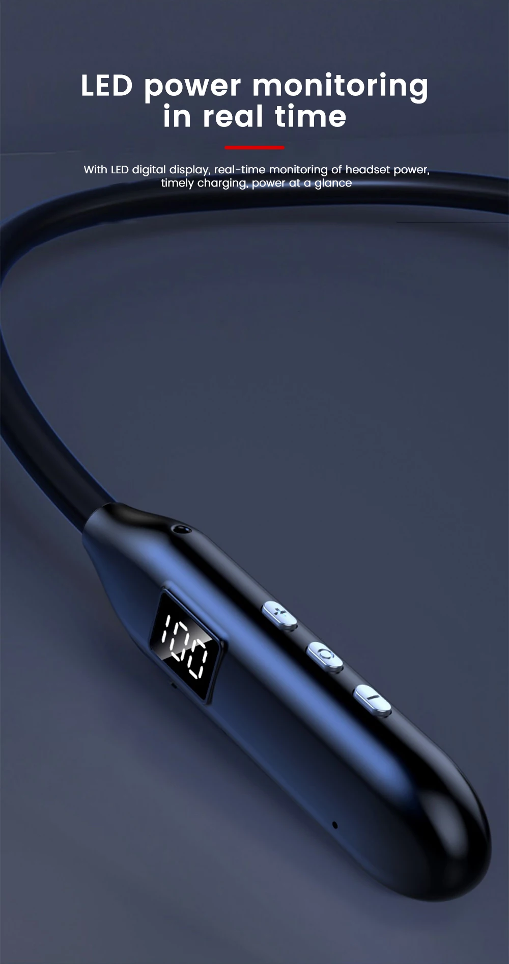 Description Picture 5 of itemBluetooth 5.3 Earphones Sports Headset Wireless In-Ear Gaming Headset LED Waterproof Magnetic Headphones Handfree with Mic