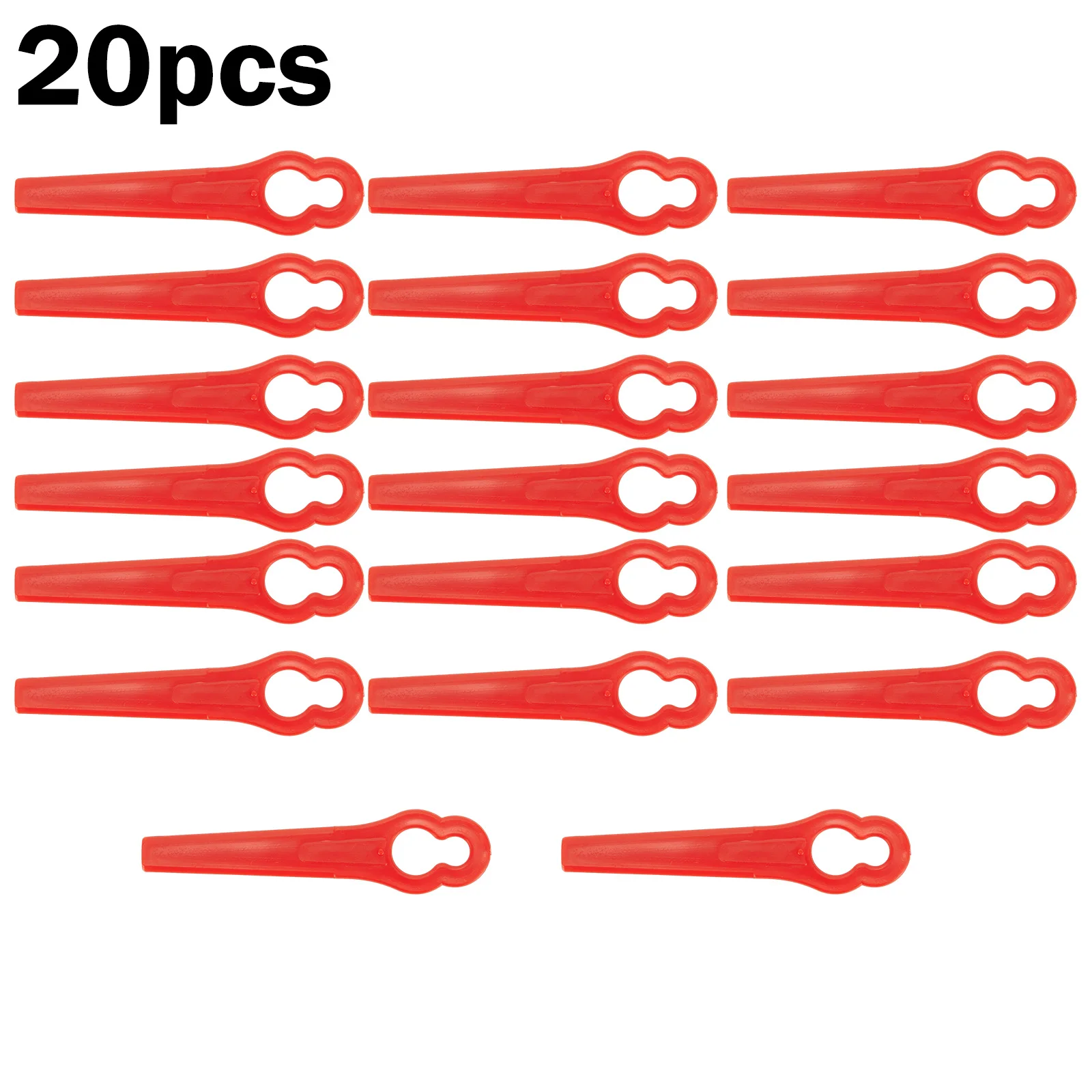 

20PCS Trimmer Blades Replacement 83*20*2MM Plastic Cordless Mowers Blades For Garden Grass Trimmer Lawnmower Blades