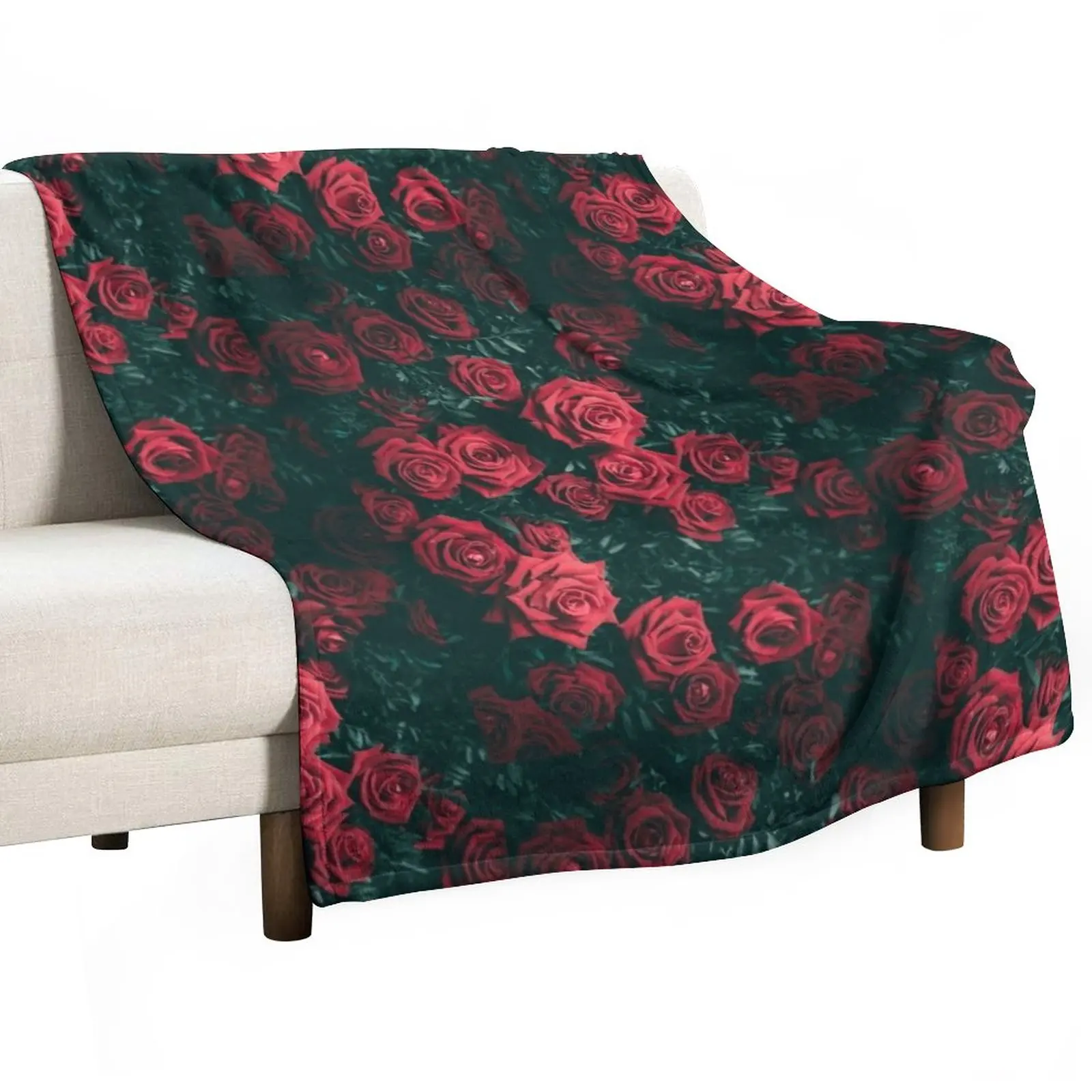 

DARK ROSES Throw Blanket Sofas Blanket For Sofa