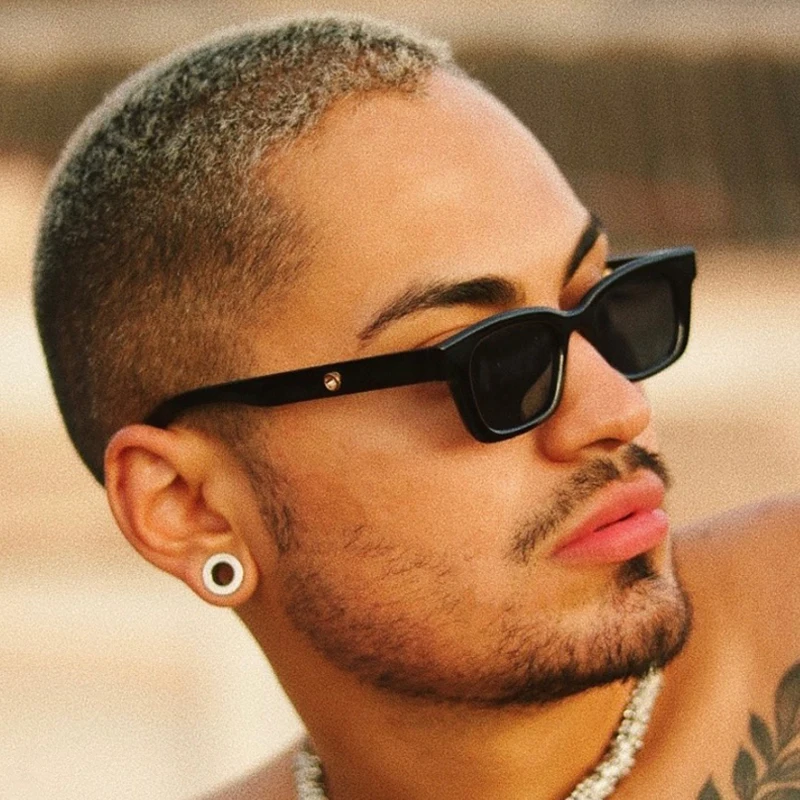 Square Sunglasses For Men Vintage Designer Frames Fashion Style_voghion.com
