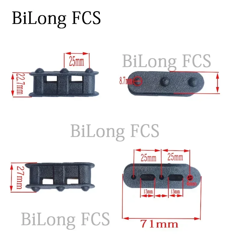 6 or 12pcs Windsurfing Brand New Windsurfing Plastic 3 or 5 Holes Adjustable Footstrap Insert Kite surfboard Repair  Accessories 2
