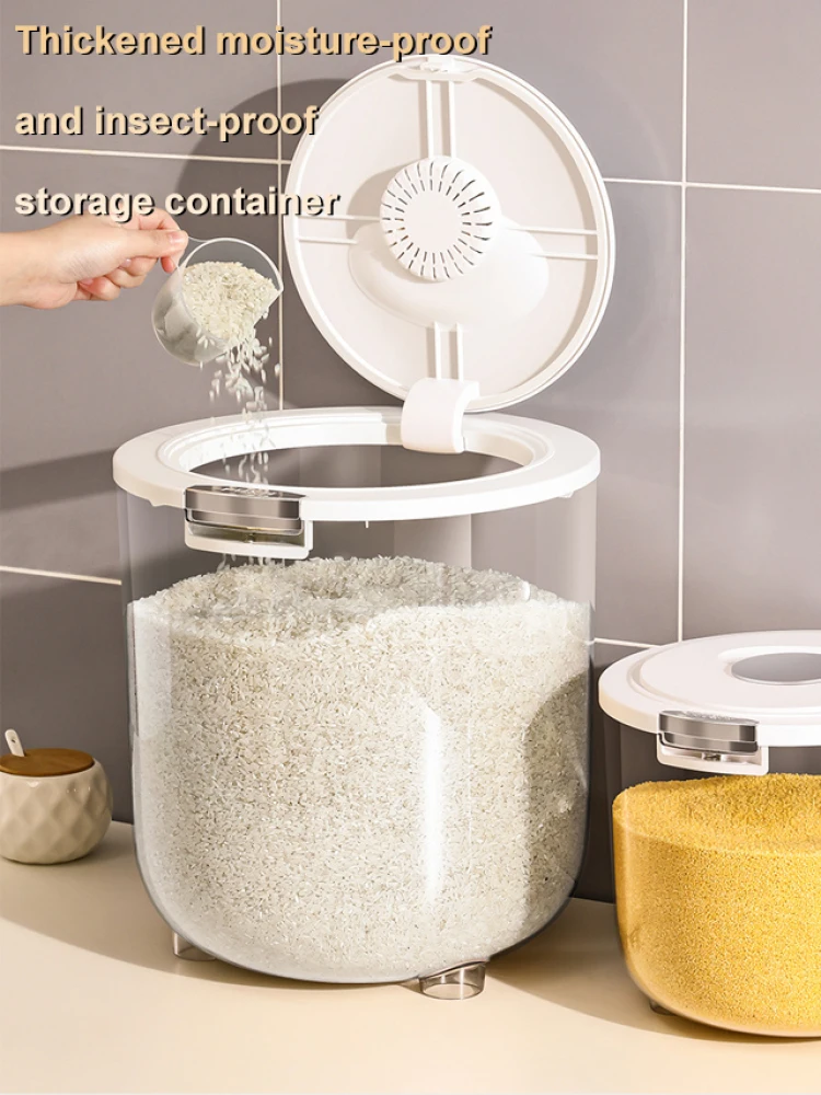 Storage box kitchen storage box food storage container food storage box rice storage box Household Food Grade Sealed Insect Proof Rice Bucket Moisture Resistant Thickened Storage Rice Box
