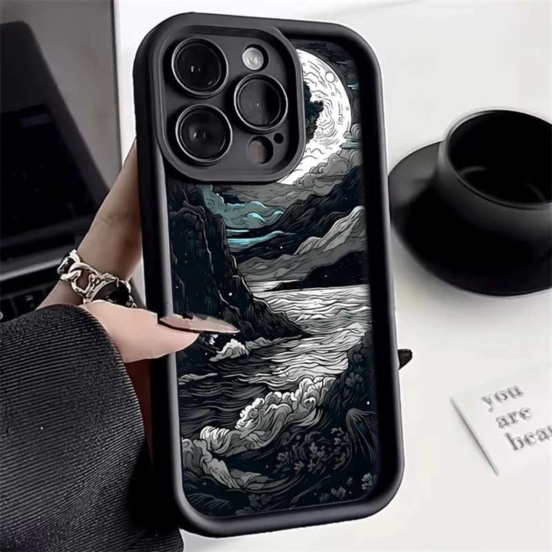 Serene Mountain and Water Landscape Phone Case Cover