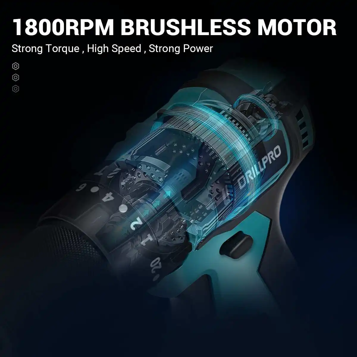 Drillpro 귯ø Ʈ 帱  帱, 20 + 3 ũ ũ ̹ 帱  , Makita 18V ͸, 10mm, 13mm