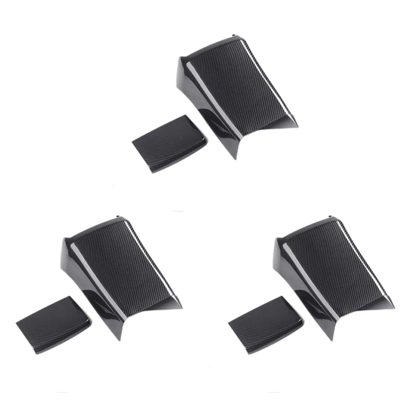 

3X Rear Armrest Box Anti-Kick Plate Armrest Panel Trim Cover For Honda Civic 10Th 2016-2019 Armrest Box Anti-Kick Trim
