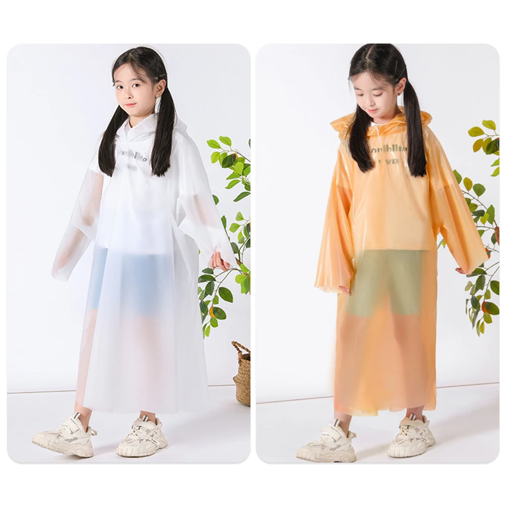 Vacuum Compression Kids Raincoat Card Packaging Waterproof Rain Coat Convenient Travel Reusable Poncho