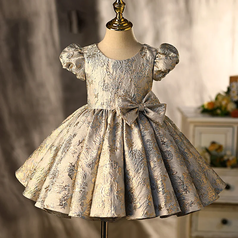 

Baby Spanish Lolita Princess Ball Gown Beading Design Birthday Party Christening Clothes Easter Eid Dresses For Girls