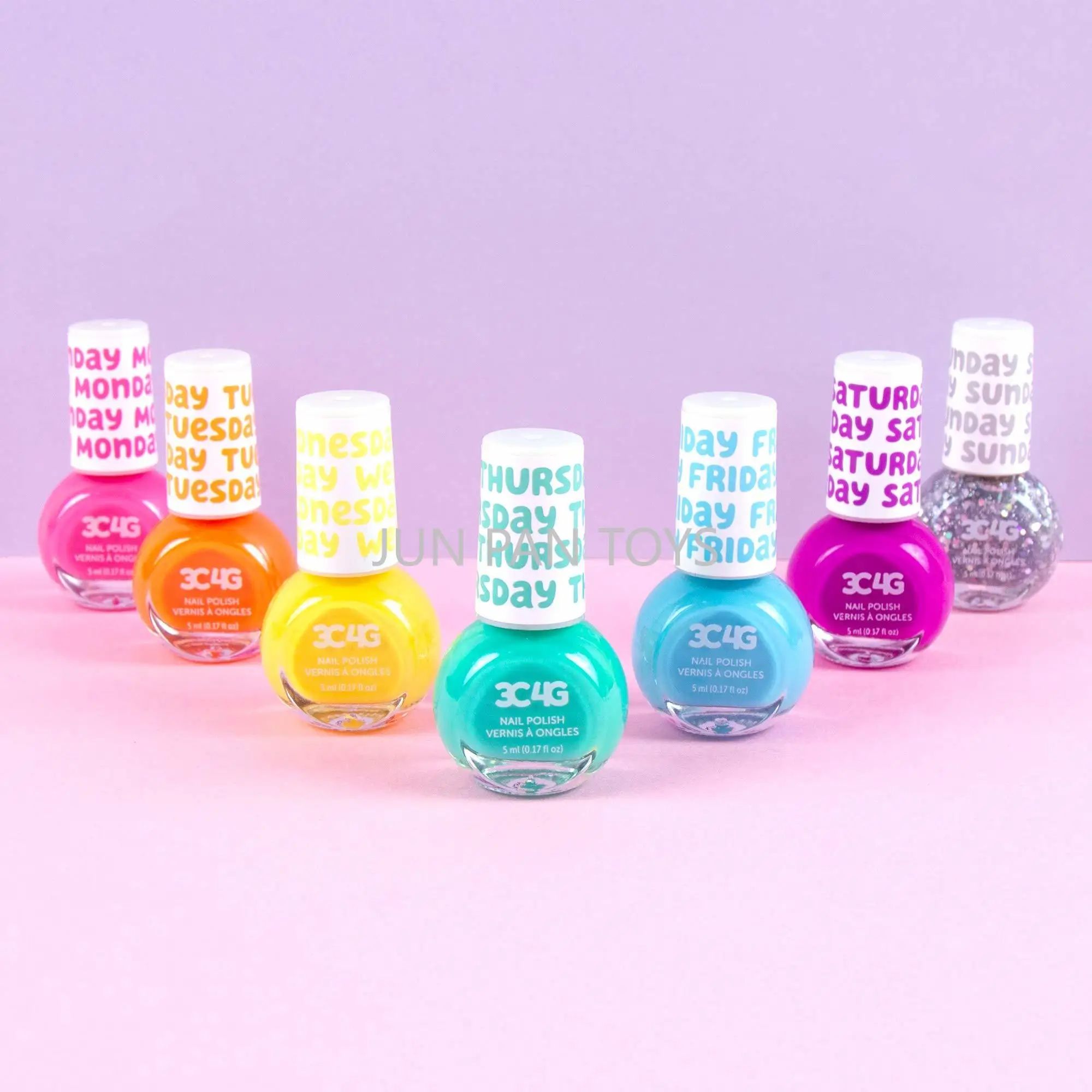 Make It Real 3C4G Street Style Butterfly Pastel Dreams Rainbow Days of The Week Nail Art Set Non Toxic Unscented Toys for Kids