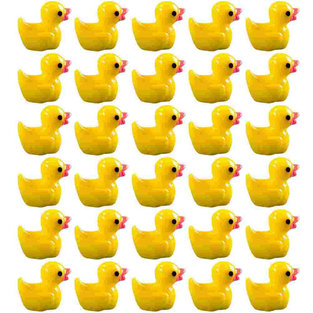 

100 Pcs Succulents Puppet Resin Duck Mini Ducks Tiny Statue Sculpture Landscaping Figurine