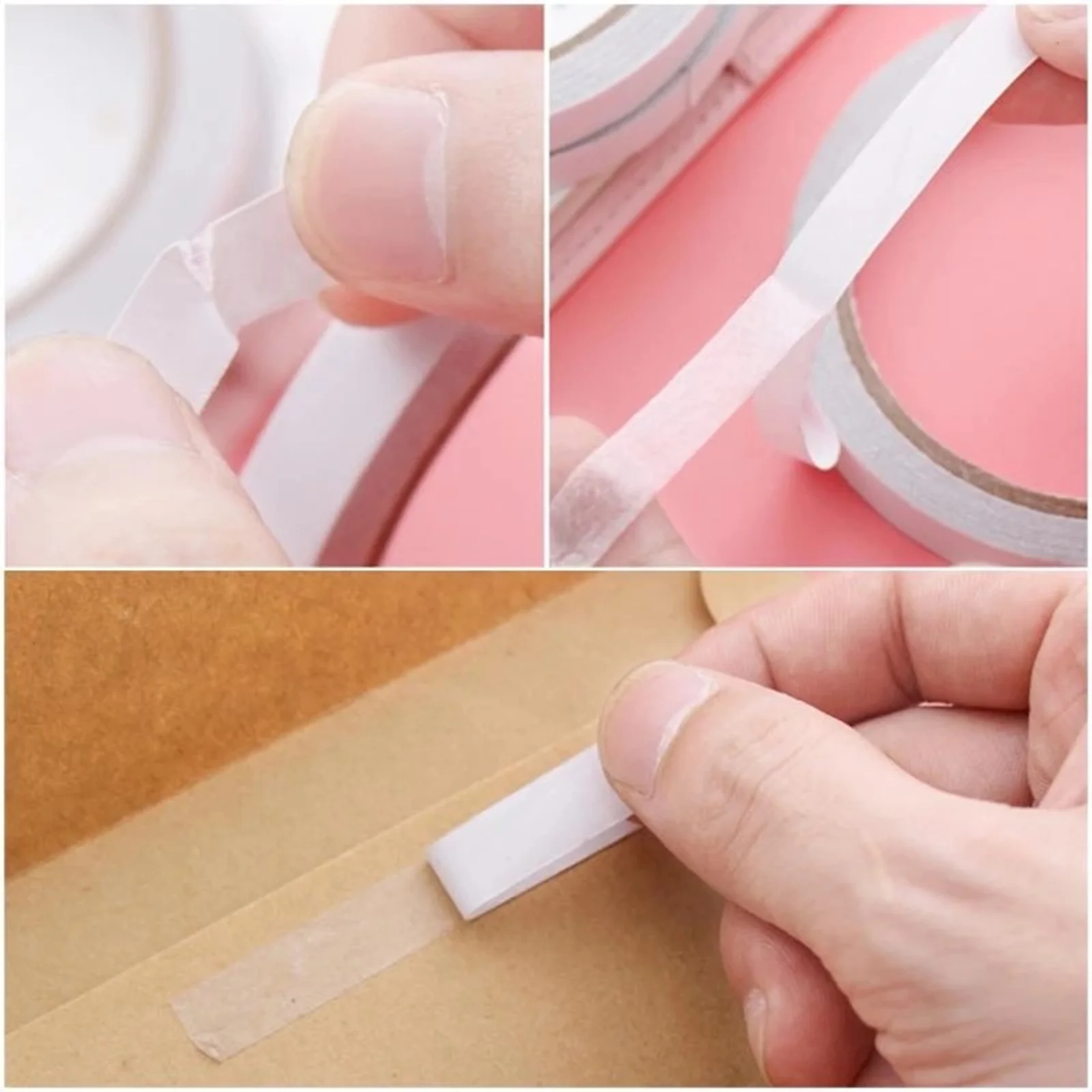 카드 제작용 양면 접착 테이프, 스크랩북 DIY 공예, 스티커 종이, 학교 문구 포장 액세서리, 2 롤