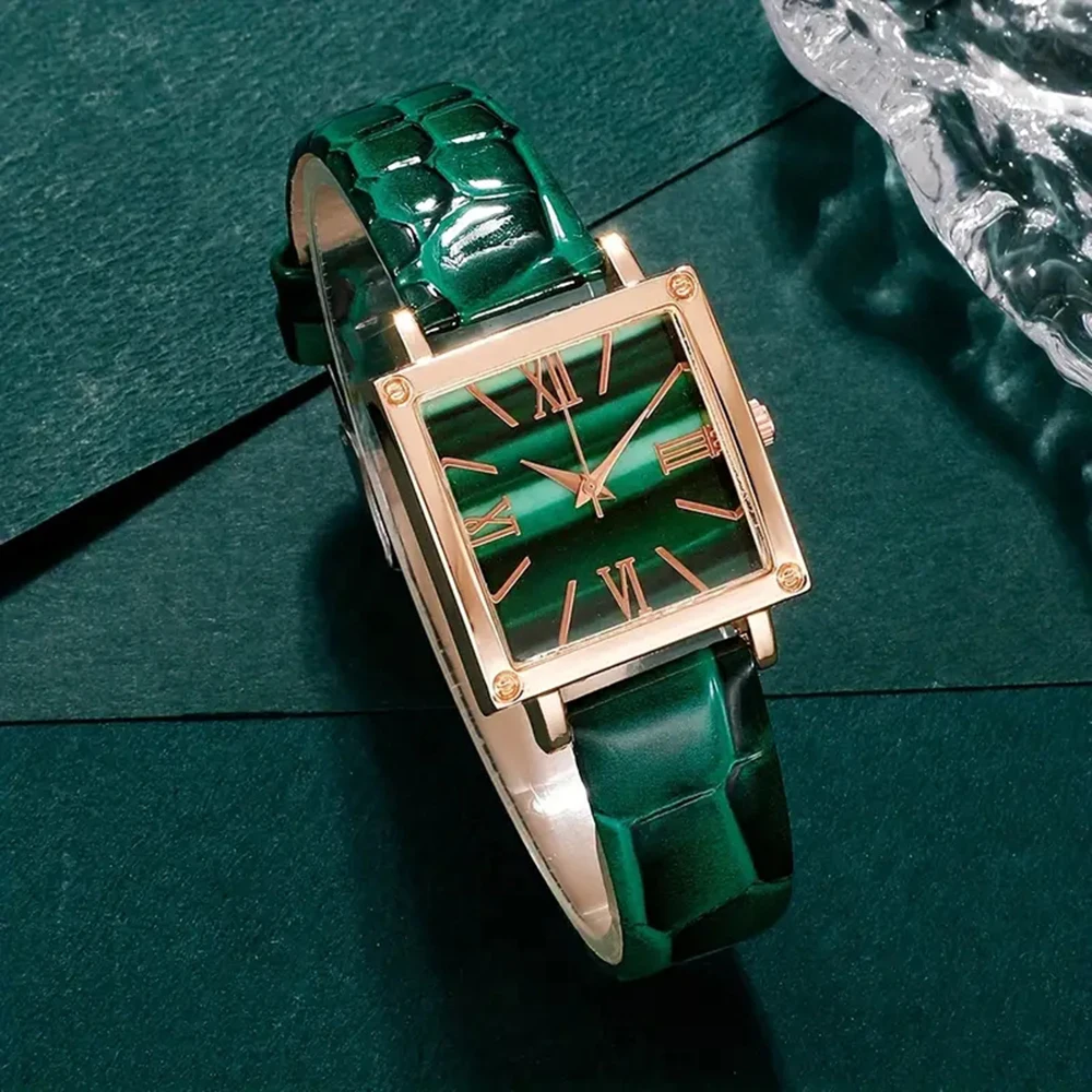 Women Watches Luxury Quartz Watch Roman Digital Dial Clock Fashion Business 5PCS/Set