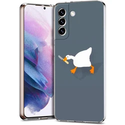 Goose Game Cartoon Transparent TPU Phone Case - S22 Plus 5G (B1)