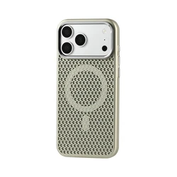 Luxury Heat Dissipation Magnetic Mesh Case - Breathable Cooling Hard Cover - iPhone Air (Gray)