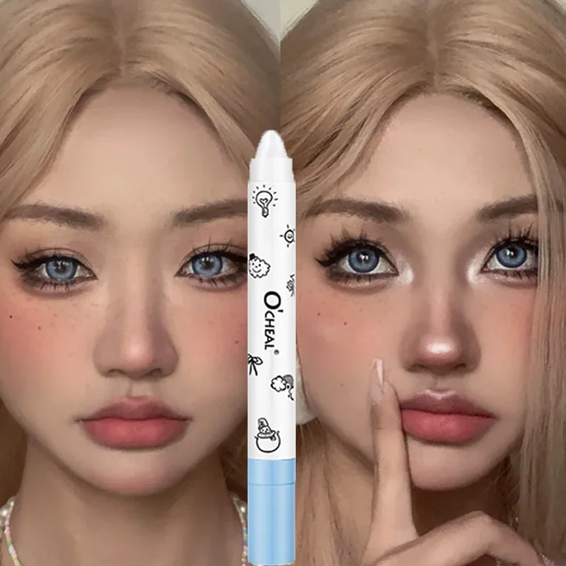 

Diamond Pearlescent White Highlighter Pencil Waterproof Long Lasting Smooth Brightening Eye Corner Eyeshadow Stick Facial Makeup