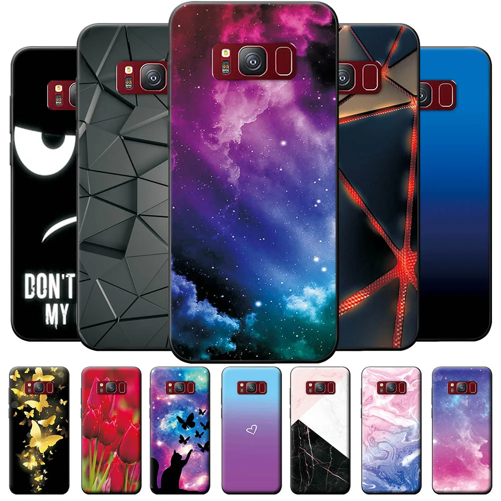 Custodia Per Samsung Galaxy S8 Custodia Morbida In Silicone Cover Posteriore Per Samsung S8/S8 Plus Funda S8 Plus Fashion Cool Cartoon Bumper