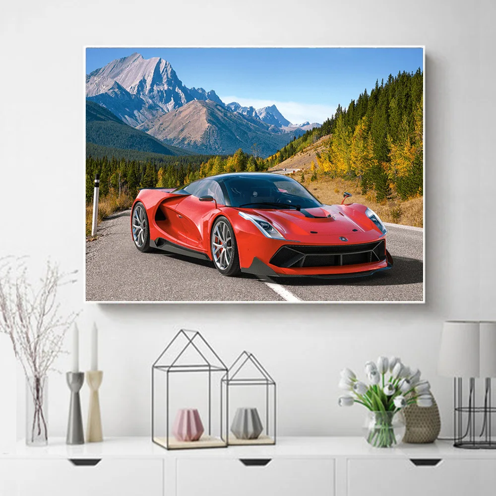 Huacan 5d Diy Diamond Painting Full Car Home Decor Embroidery Road Scenery Mosaic Sale Square/round Wall Sticker diamond painting diamond art painting kit diamond painting set