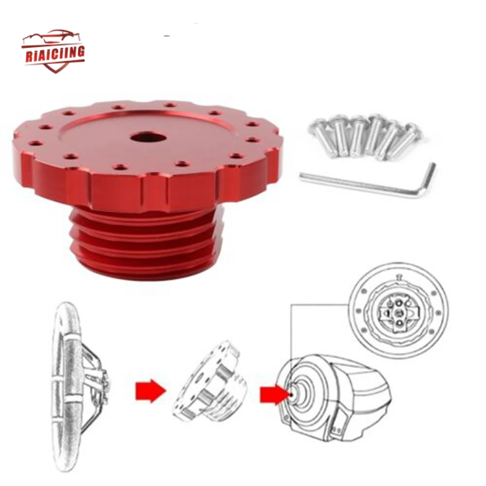 Collegamento Adattatore Volante Gioco In Alluminio Per Thrustmaster Tx T300 T500 Ts Rosso O Nero