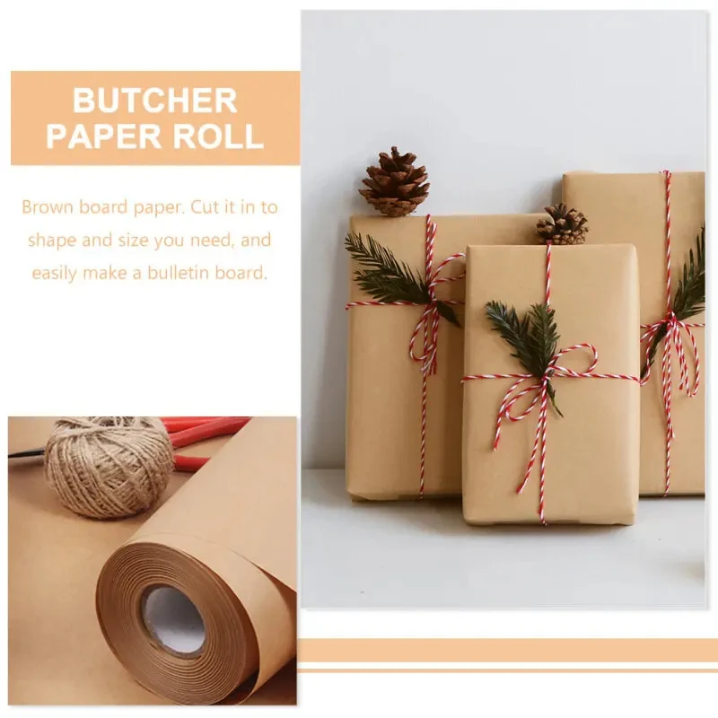 11.8inch x 9.8/16.4/32.8ft of Kraft Paper Roll for Gift Wrapping Moving Packing Brown Paper Roll for Painting images - 6