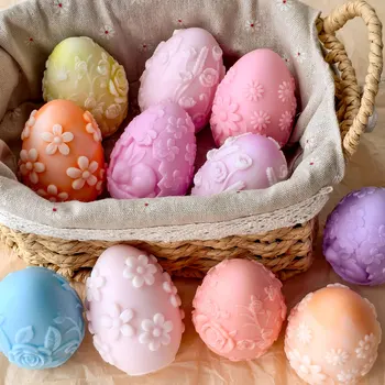 Floral Relief Easter Egg Mold 1