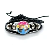 Good omens Leather Bracelets Angel Colourful contexts Funny Multilayer Braided Bracelets Bangles Handmade Jewelry Gifts 4