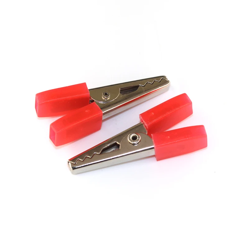 Alligator Clips Battery Clip Car Battery Test Lead Clips Electrical Insulated Crocodile Plastic Handle Cable Tool 10PCS