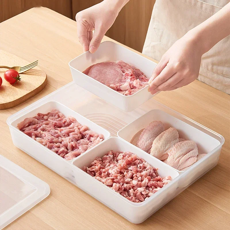 

JJTHNCR Refrigerator meat storage box food grade PP crisper food vegetable and fruit compartment kitchen gadgets