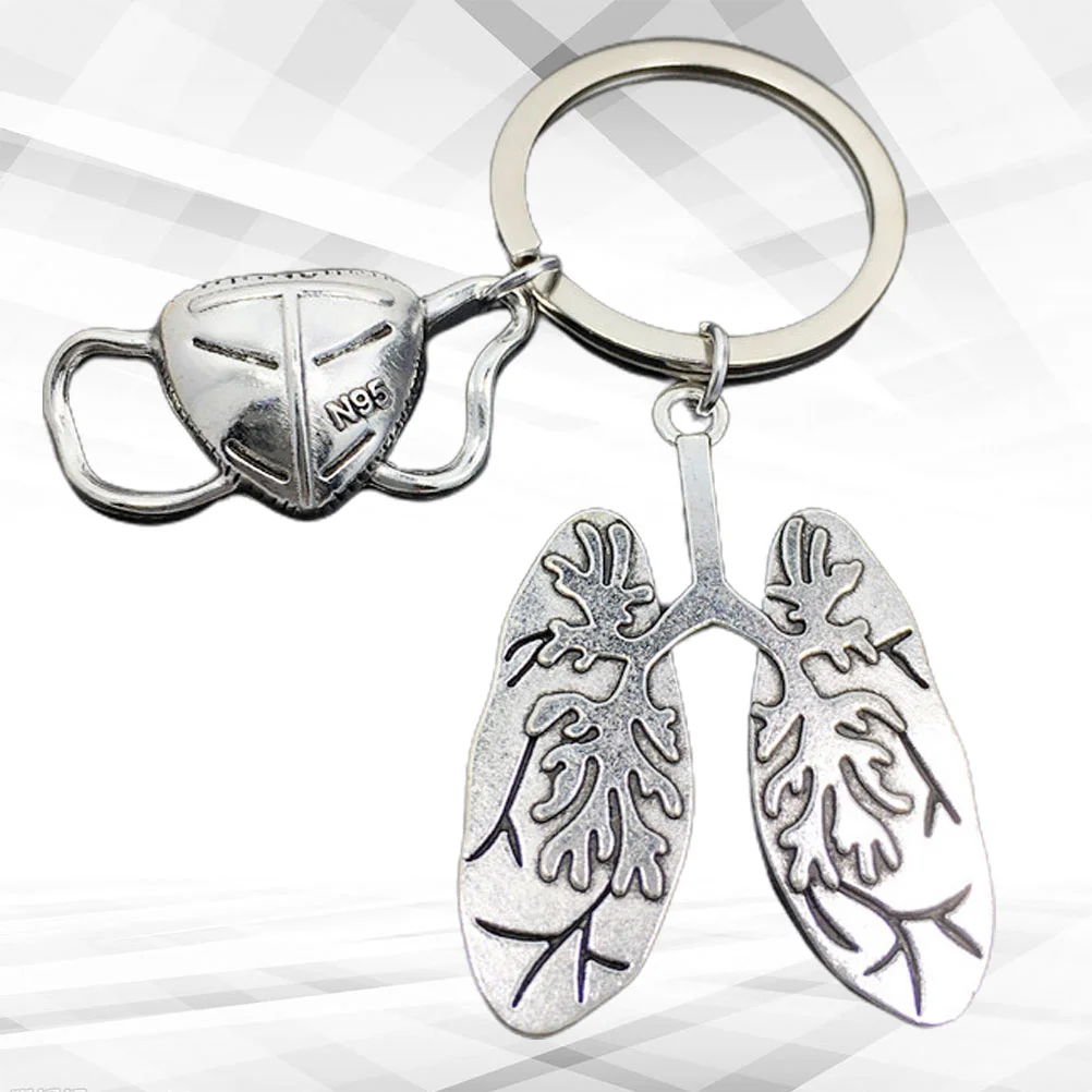 

Mask Pulmonary Shaped Key Chain Fashion Key Ring Alloy Key Holder