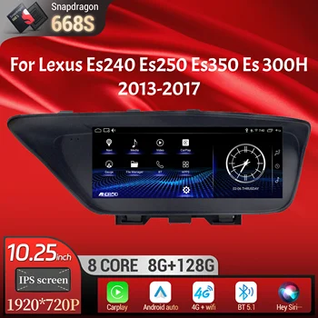 10,25 "Android 14 Radio de coche para Lexus Es240 Es250 Es350 Es 300H 2013-2017 Multimedia BT Carplay Snapdragon 668S pantalla de unidad principal 1