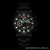 Montre samouraï noire étanche pour homme, montre personnalisée, montre portable de luxe, mode d'affaires 4