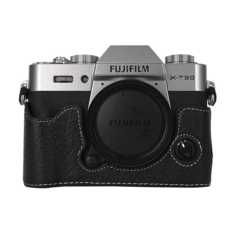 Pu Leather Camera Case For Fujifilm XT10 XT20 XT30 XT30II Leather Camera Half Bag Body