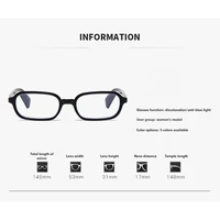 Lunettes de myopie photochromiques pour hommes et femmes, monture carrée à la mode, lunettes de myopie haute définition Anti-lumière bleue 6