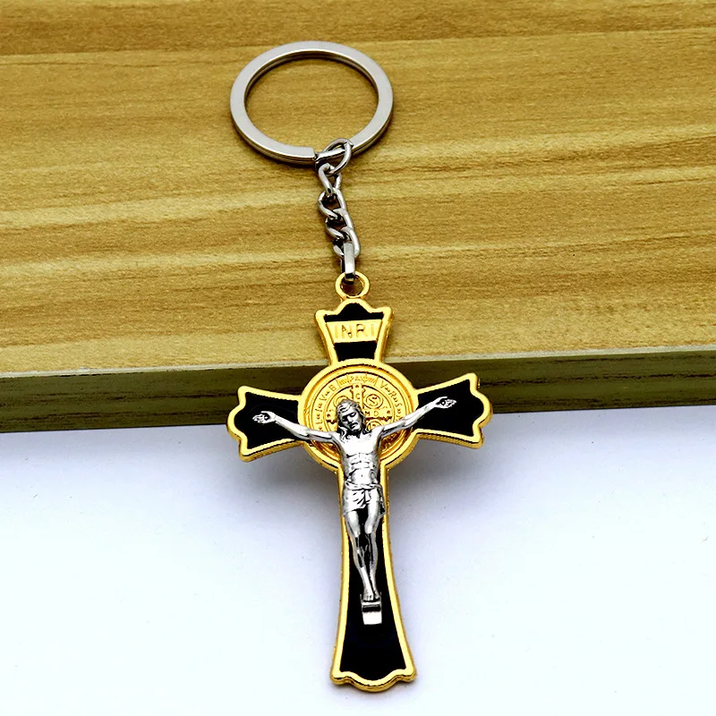 Jesus Cross Keychain Christianity Religious Keychain Fashion Retro