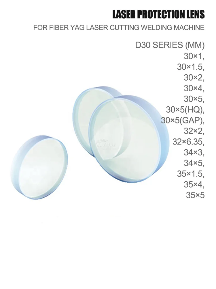 Spare Part Glass Protection Mirrors Protective Lens for Fiber Laser Cutting Machine Head