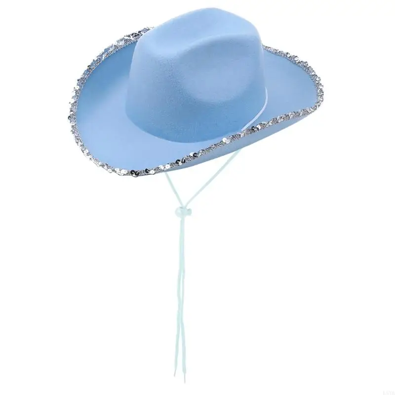 L5YA Bachelorette Party Hat for Women Bridal Party Bride Cowgirl Wedding Headgear