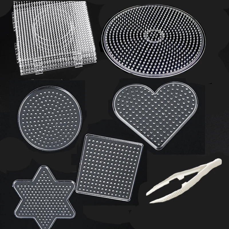 9pcs 5mm Pegboard for Hama Bead 3D Puzzle Template For Perler Iron Beads Educational Toys Fuse Beads Jigsaw Puzzle Juguetes