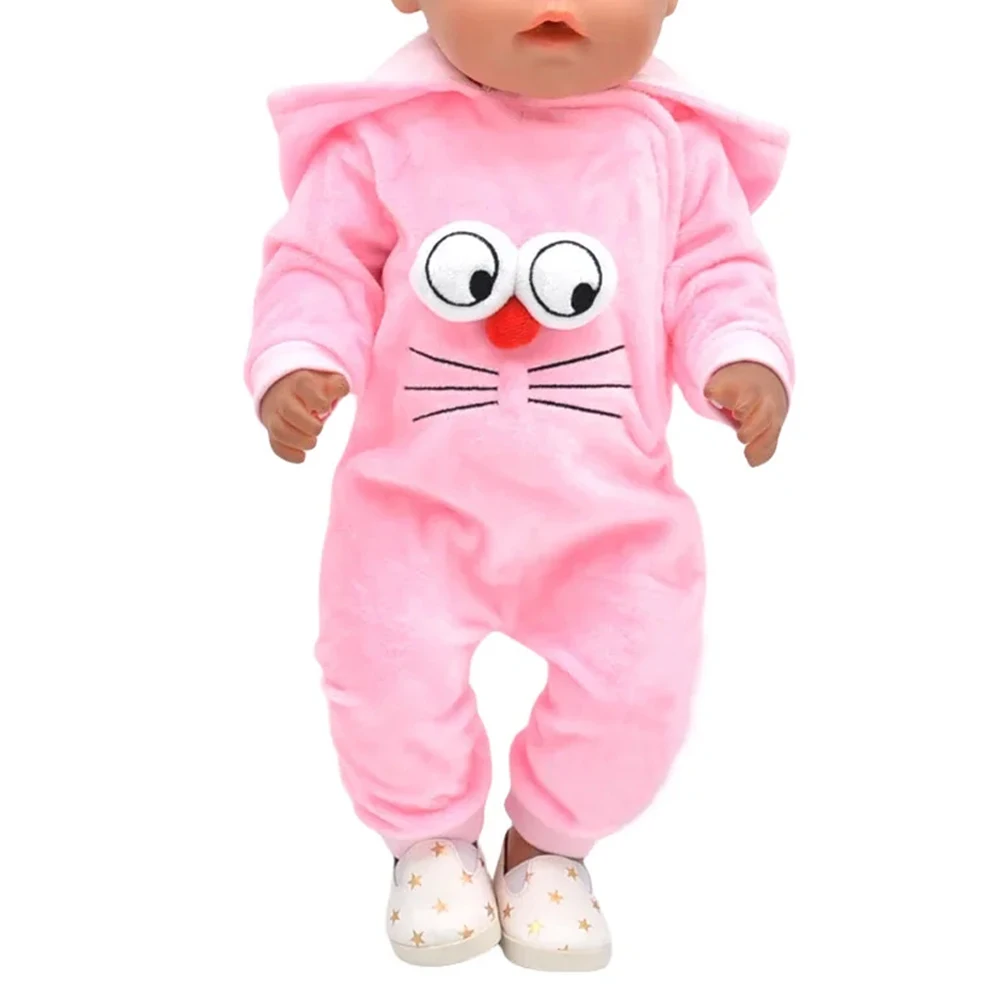 Doll clothes for 43 cm toy new born doll and American doll Casual crawling clothes baby Cartoon suits doll clothes barbie doll clothes