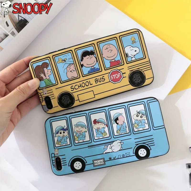 Custodie Per Telefoni Snoopy Peanuts Per Iphone 15 14 13 12 11 Pro Max Iphone 15 14 Plus X Xr Xs Max Accessori Per Telefoni Cellulari Schoolbus