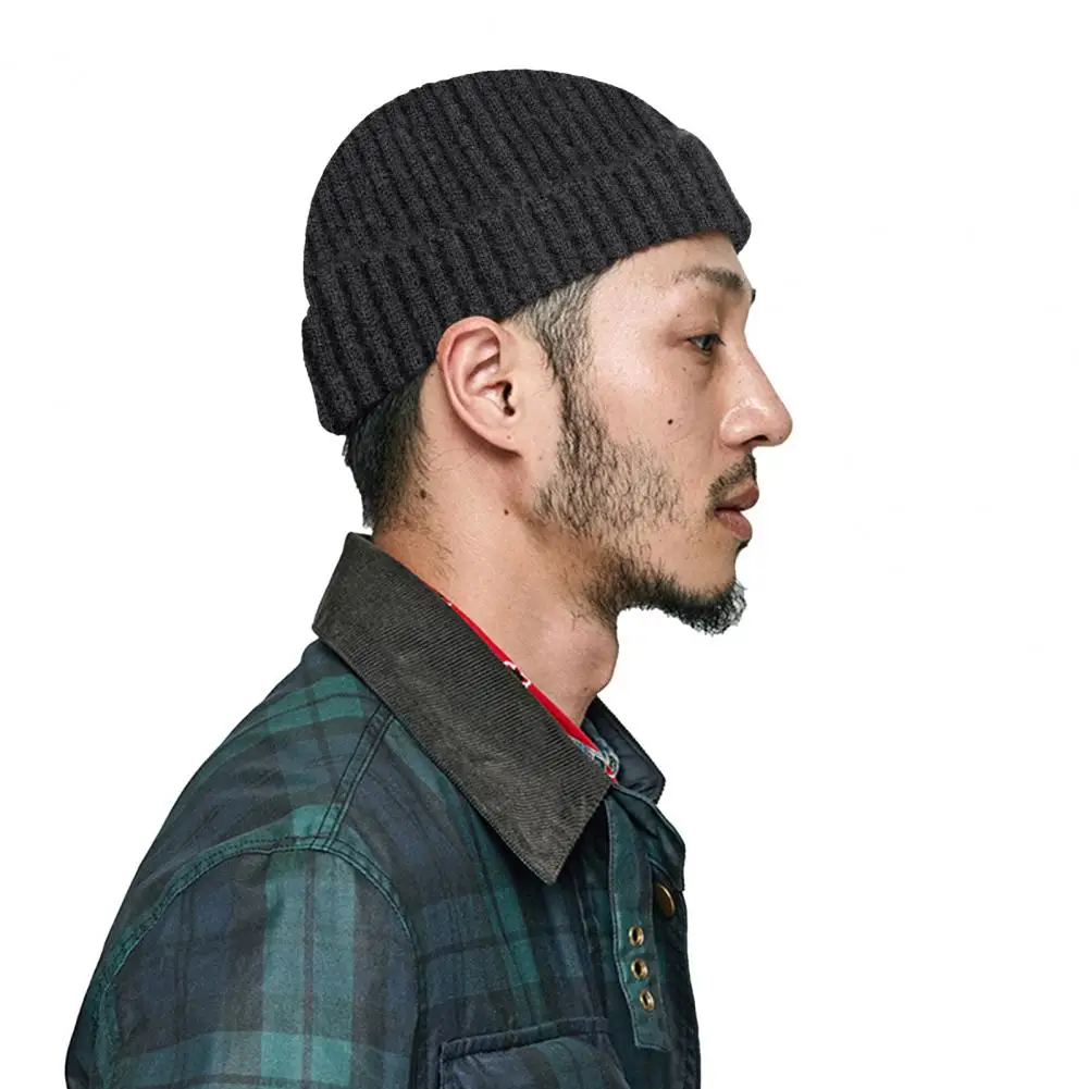 

Elastic Knitted Hat Knitted Cap Cozy Knitted Winter Hat for Women Elastic Dome Anti-slip Soft Warm Beanie with No Brim Windproof