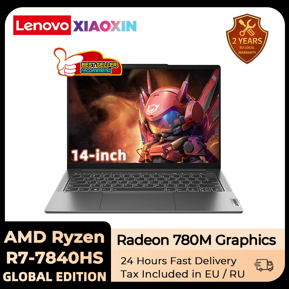 Lenovo Xiaoxin Pro 14 2023 Laptop Ultra Amd Ryzen7 7840Hs Radeon 780M 32Gb Lpddr5X Ram 1Tb/2Tb Ssd 2.8K 400Nits 120Hz Notebook
