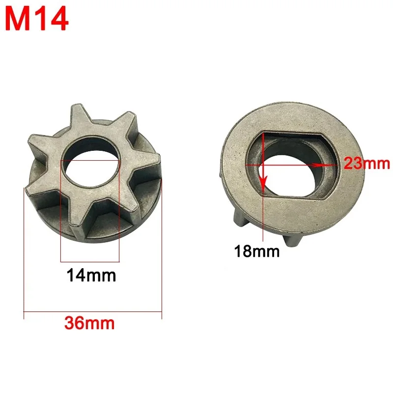 1 szt. M10 M14 M16 piła zębatka łańcucha przekładnia do 100 115 125 150 180 szlifierka kątowa wymiana części wspornika piły łańcuchowej