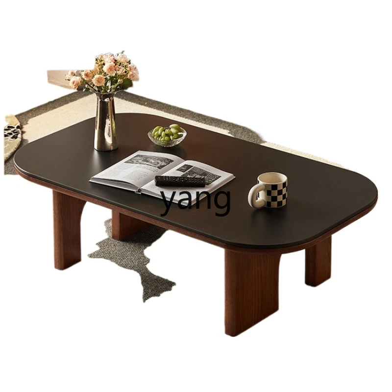 

CX Modern Simple Solid Wood Coffee Table Stone Plate Table Living Room Small Apartment