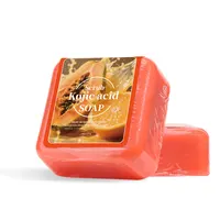 Savon de papaye à l'acide kojique naturel, 70g, avec glycérine, nettoyage en profondeur, éclaircit la peau, barre parfumée Orange douce pour les soins du visage et du corps 3