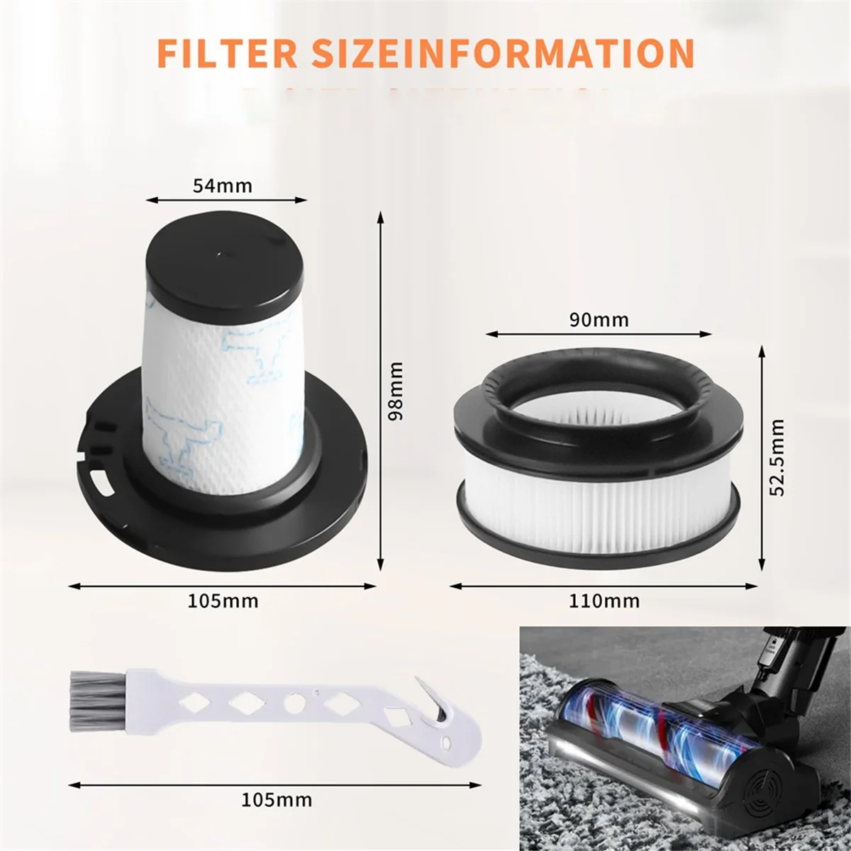 FZFZ Replacement Filters for X-Force Flex 11.60 12.60 14.60 15.60 RH98xx RH99xx Vacuum Cleaners