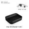 Nordic Ceramic Tabletop Basin Wash Basin Square Black Minimalist Basin Household Bathroom European Style Artistic Wash Basin 2