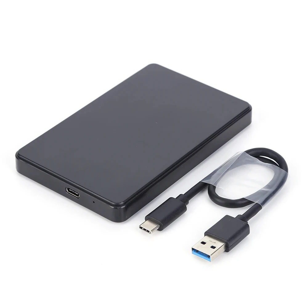 SSD 외장 스토리지 HDD 박스용 모바일 하드 드라이브 케이스, 2.5 인치 SATA-USB3.0 HDD 인클로저, USB3.1, USB3.0, 2.0 케이블 ABS 