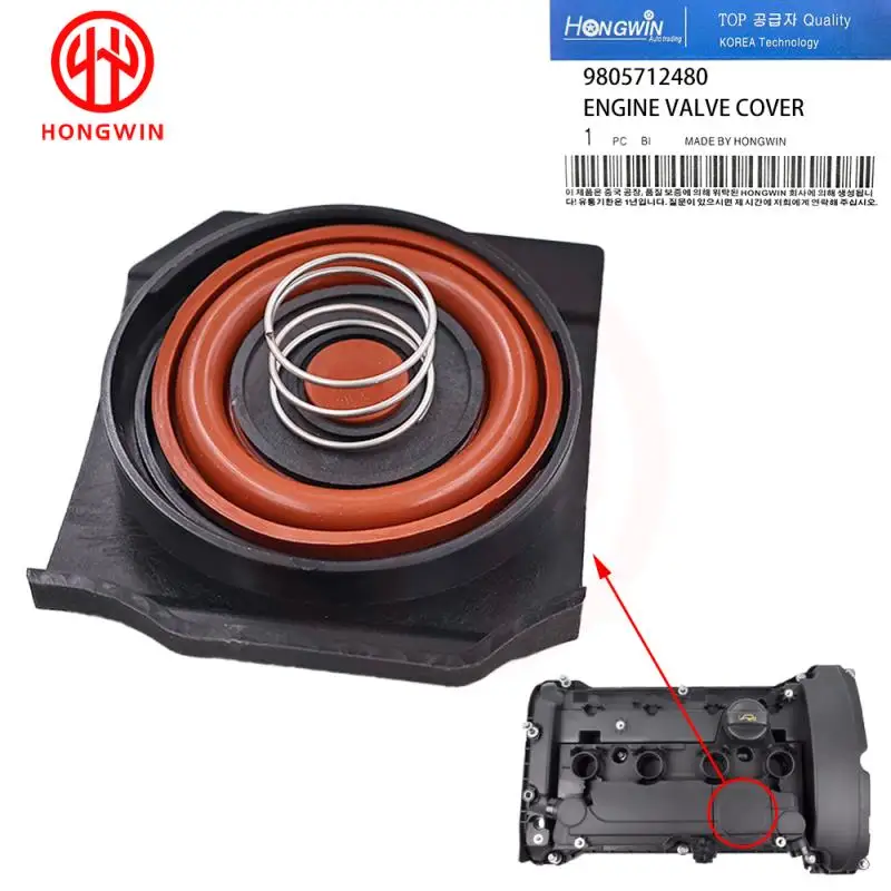 Engine Pcv Valve Cover Repair Kit 9812071480 9805712480 PCV Valve Cover Repair Kit Citroen C4 C5 DS3 1.6 Peugeot 207 208 308 508 RCZ 9812828980 9807146180